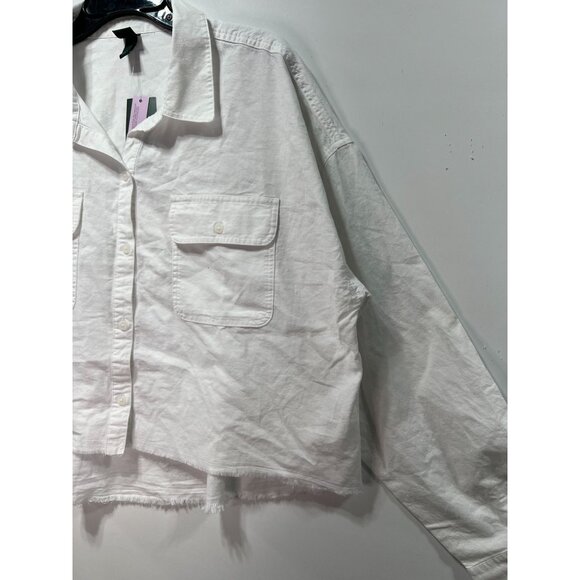 Wild Fable - Women's Long Sleeve Shirt - White - Extra Large - Picture 13 of 13